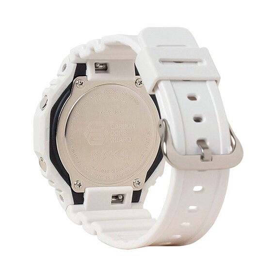 Men's Casio G-Shock Solar Powered White Resin Strap Watch with Multi-Color Accents (Model: Gab2100Fc-7A)