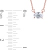Thumbnail Image 4 of 1/3 CT. Certified Oval Lab-Grown Diamond Sideways Solitaire Necklace in 14K Rose Gold (F/SI2)