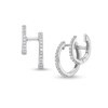 Thumbnail Image 1 of 1/3 CT. T.W. Diamond Double Hoops in 10K White Gold