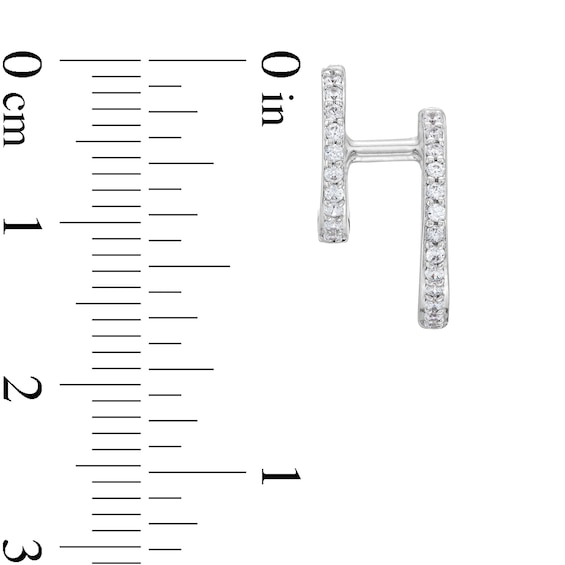 1/3 CT. T.w. Diamond Double Hoops in 10K White Gold