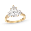 Thumbnail Image 1 of 4 CT. T.W. Certified Pear-Shaped and Half-Moon Lab-Grown Diamond Three Stone Engagement Ring in 14K Gold (F/VS2)