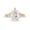 Thumbnail Image 4 of 4 CT. T.W. Certified Pear-Shaped and Half-Moon Lab-Grown Diamond Three Stone Engagement Ring in 14K Gold (F/VS2)
