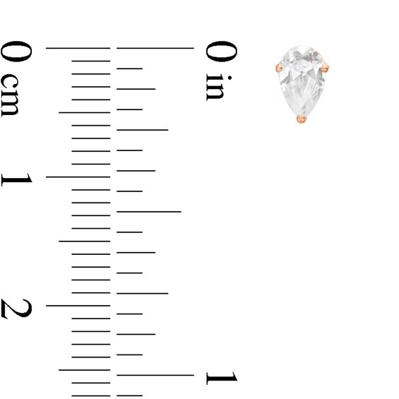 1/2 CT. T.w. Certified Pear-Shaped Lab-Grown Diamond Solitaire Stud Earrings in 14K Rose Gold (F/Si2)