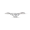 Thumbnail Image 4 of 1/4 CT. T.W. Diamond Graduated Chevron Anniversary Band in 14K White Gold