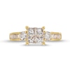 Thumbnail Image 4 of 1-3/8 CT. T.W. Quad Princess-Cut Diamond Channel Shank Engagement Ring in 14K Gold