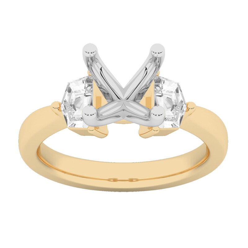 5/8 CT. T.W. Shield Certified Lab-Created Diamond Semi Mount in 14K Gold (F/VS2)