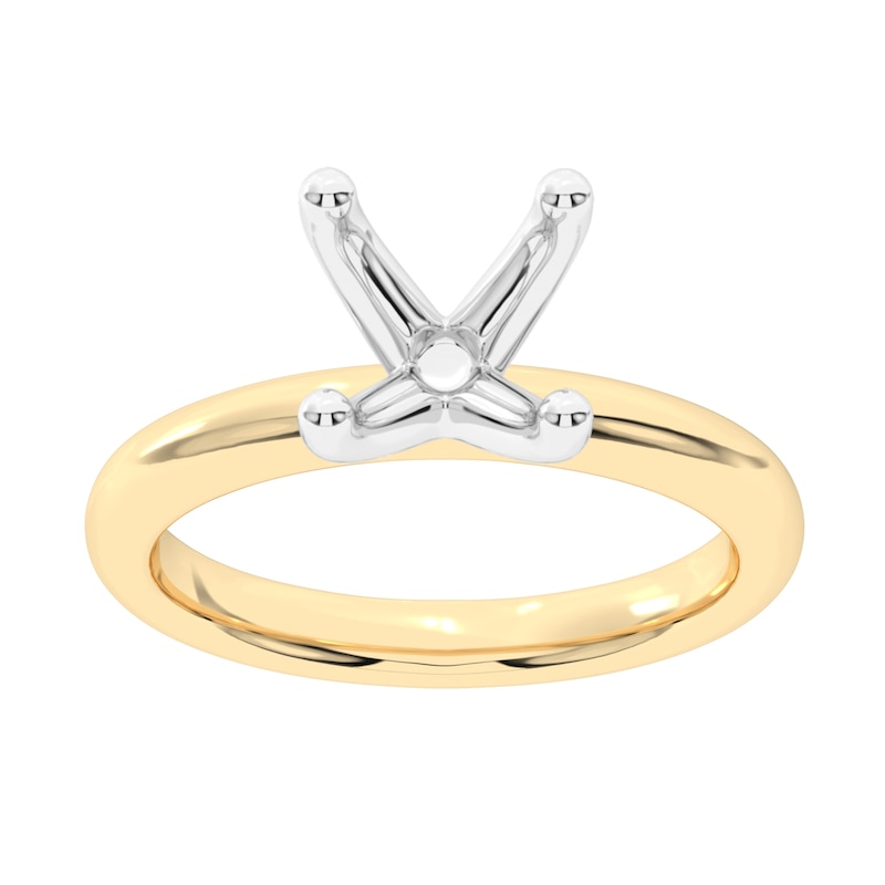 Main Image 1 of Classic Four-Prong Solitaire Semi-Mount Setting in 14K Gold