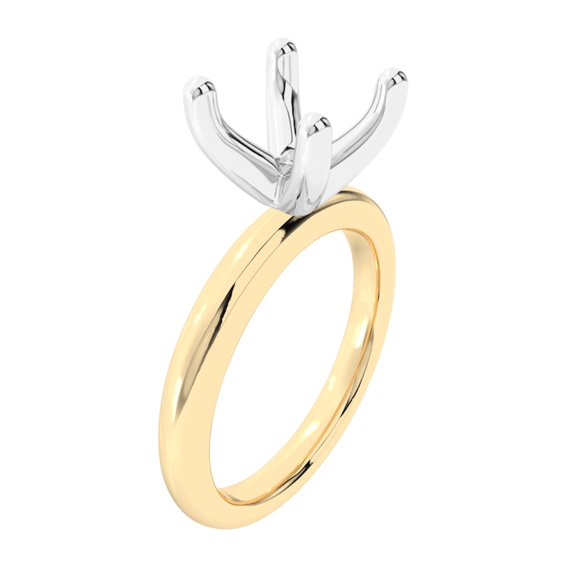 Main Image 2 of Classic Four-Prong Solitaire Semi-Mount Setting in 14K Gold