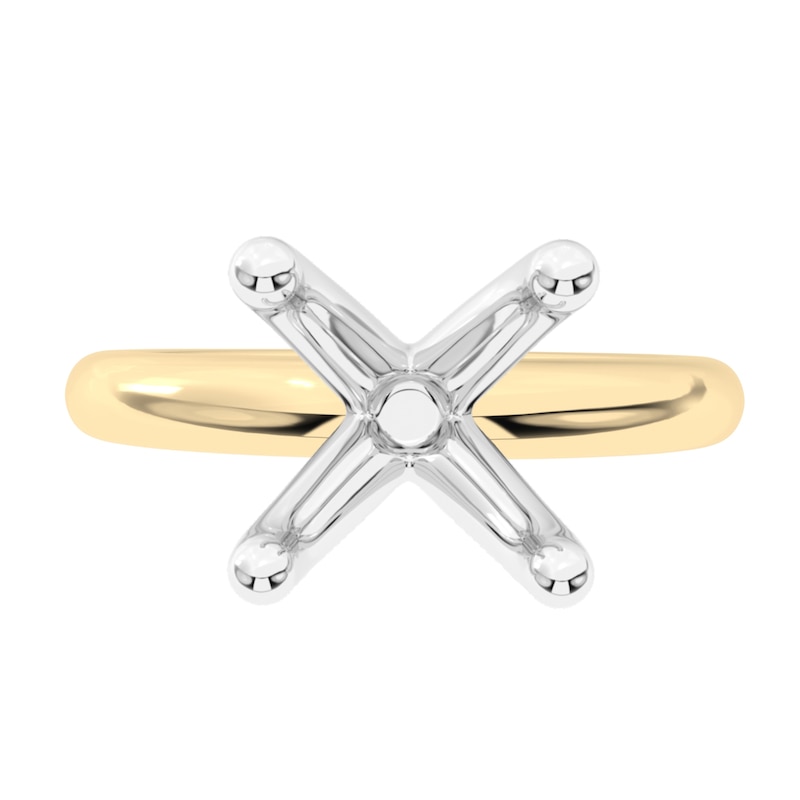 Main Image 3 of Classic Four-Prong Solitaire Semi-Mount Setting in 14K Gold