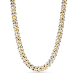 Zales x Alessi Domenico 6-3/8 CT. T.W. Diamond Miami Cuban Chain Necklace in 18K Gold - 22&quot;