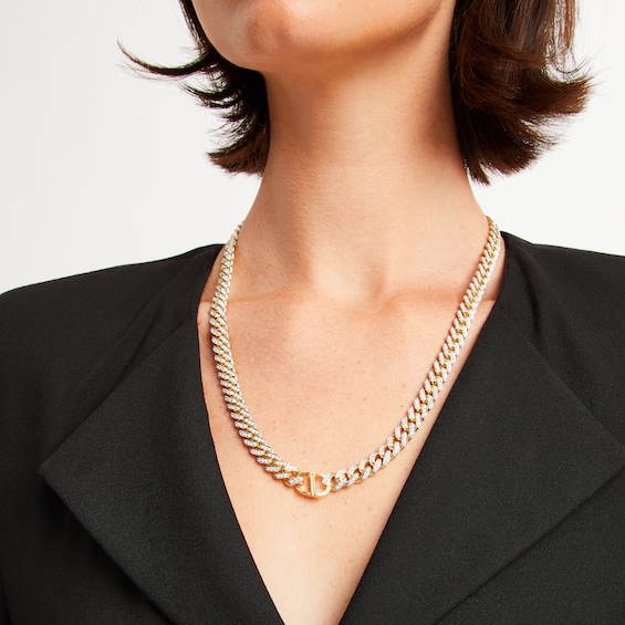 Zales x Alessi Domenico 6-3/8 CT. T.w. Diamond Miami Cuban Chain Necklace in 18K Gold - 22"