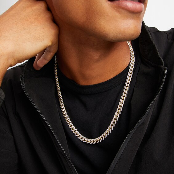 Zales x Alessi Domenico 6-3/8 CT. T.w. Diamond Miami Cuban Chain Necklace in 18K Gold - 22"