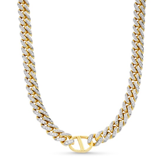Zales x Alessi Domenico 6-3/8 CT. T.w. Diamond Miami Cuban Chain Necklace in 18K Gold - 22"