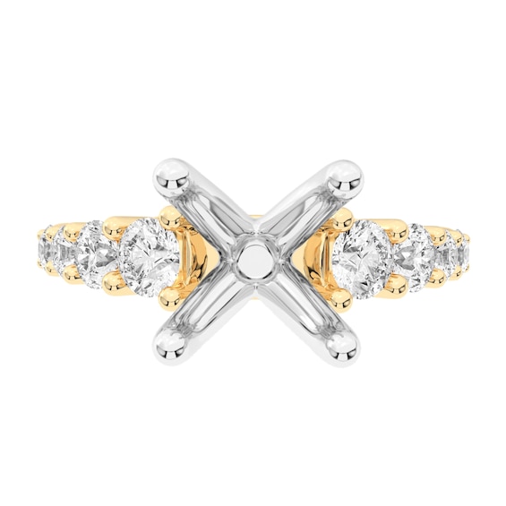 3/4 CT. T.w. Certified Lab-Grown Diamond Semi Mount in 14K Gold (F/Vs2)