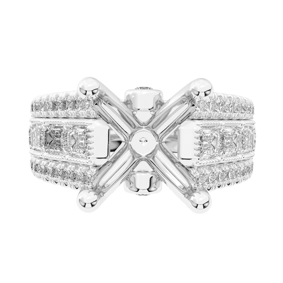 1-3/4 CT. T.w. Multi Certified Lab-Grown Diamond Semi-Mount Setting in 14K White Gold (F/Vs2)