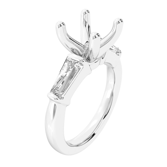 5/8 CT. T.w. Tapered Baguette Certified Lab-Grown Diamond Semi Mount in 14K Gold (F/Vs2