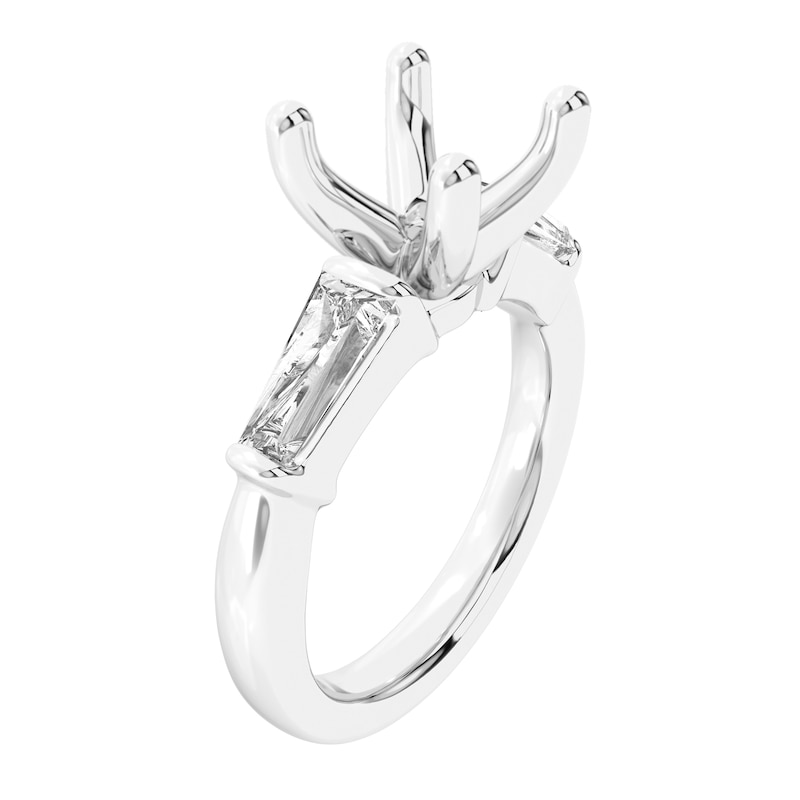 5/8 CT. T.W. Tapered Baguette Certified Lab-Created Diamond Semi Mount in 14K White Gold (F/VS2)