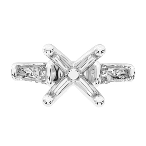 5/8 CT. T.w. Tapered Baguette Certified Lab-Grown Diamond Semi Mount in 14K Gold (F/Vs2