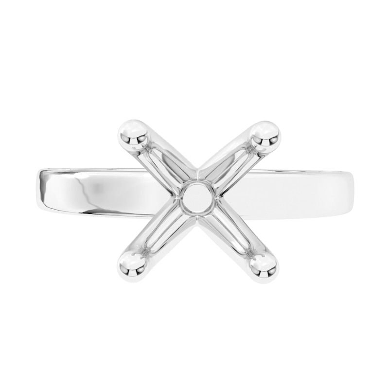 Main Image 3 of 1/3 CT. T.W. Diamond Shank Four-Prong Solitaire Semi-Mount Setting in 14K White Gold