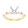 Thumbnail Image 1 of 1/4 CT. T.W. Diamond Station Semi-Mount Setting in 14K Gold