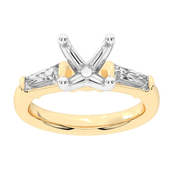 5/8 CT. T.w. Tapered Baguette Certified Lab-Grown Diamond Semi Mount in 14K Gold (F/Vs2)