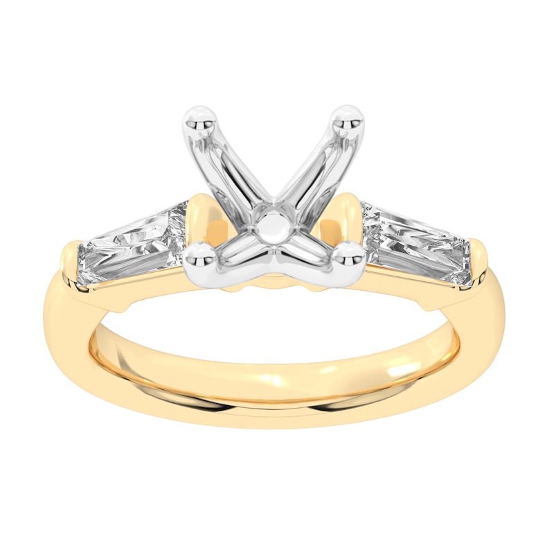 5/8 CT. T.W. Tapered Baguette Certified Lab-Created Diamond Semi Mount in 14K Gold (F/VS2)