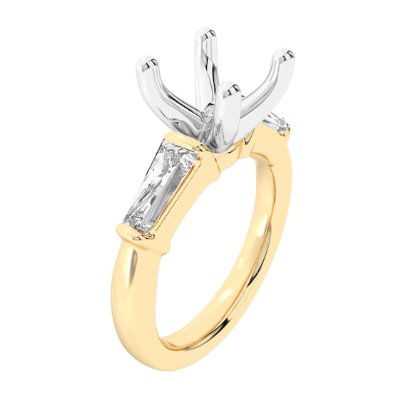 5/8 CT. T.w. Tapered Baguette Certified Lab-Grown Diamond Semi Mount in 14K Gold (F/Vs2)