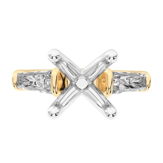 5/8 CT. T.w. Tapered Baguette Certified Lab-Grown Diamond Semi Mount in 14K Gold (F/Vs2)