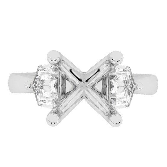 5/8 CT. T.w. Shield Certified Lab-Grown Diamond Semi Mount in 14K White Gold (F/Vs2)