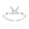 Thumbnail Image 0 of 1/4 CT. T.W. Diamond Station Semi-Mount Setting in 14K White Gold