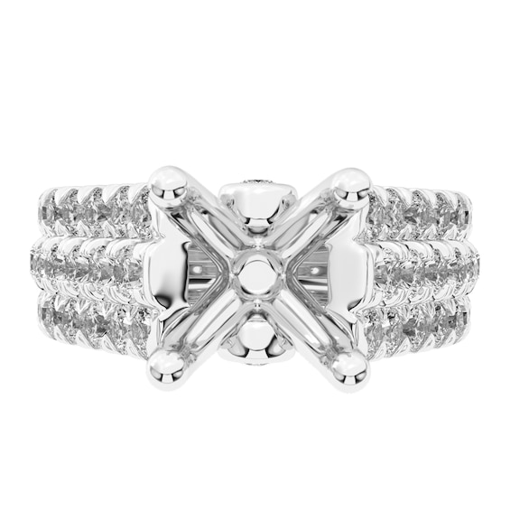 1-1/2 CT. T.w. Certified Lab-Grown Diamond Multi-Row Semi Mount in 14K White Gold (F/Vs2)