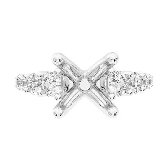 3/4 CT. T.w. Certified Lab-Grown Diamond Semi Mount in 14K White Gold (F/Vs2)