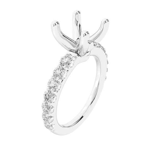 5/8 CT. T.w. Certified Lab-Grown Diamond Semi-Mount Setting in 14K White Gold (F/Vs2)