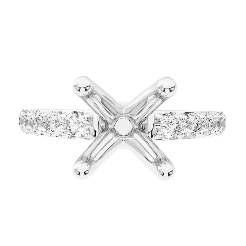 5/8 CT. T.W. Certified Lab-Created Diamond Semi-Mount Setting in 14K White Gold (F/VS2)