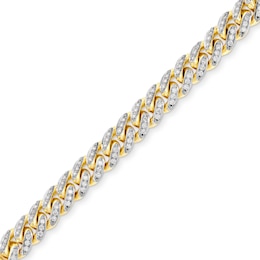 Zales x Alessi Domenico 2-1/3 CT. T.W. Diamond Miami Cuban Chain Bracelet in 18K Gold - 9&quot;
