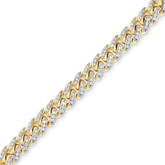 Zales x Alessi Domenico 2-1/3 CT. T.w. Diamond Miami Cuban Chain Bracelet in 18K Gold - 9"