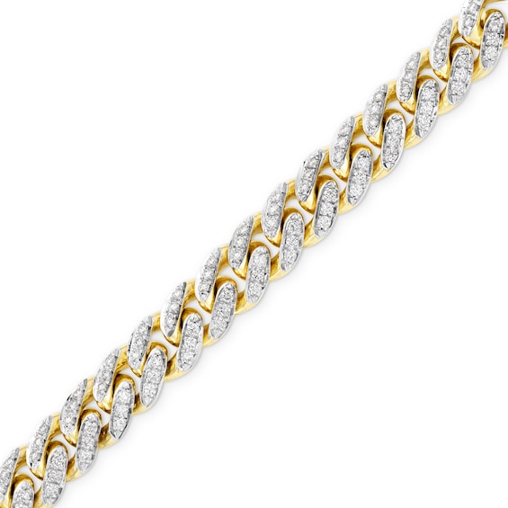 Zales x Alessi Domenico 3-7/8 CT. T.w. Diamond Miami Cuban Chain Bracelet in 18K Gold - 8.5"
