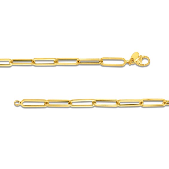 3.8mm Paper Clip Chain Necklace in Hollow 14K Gold - 20"