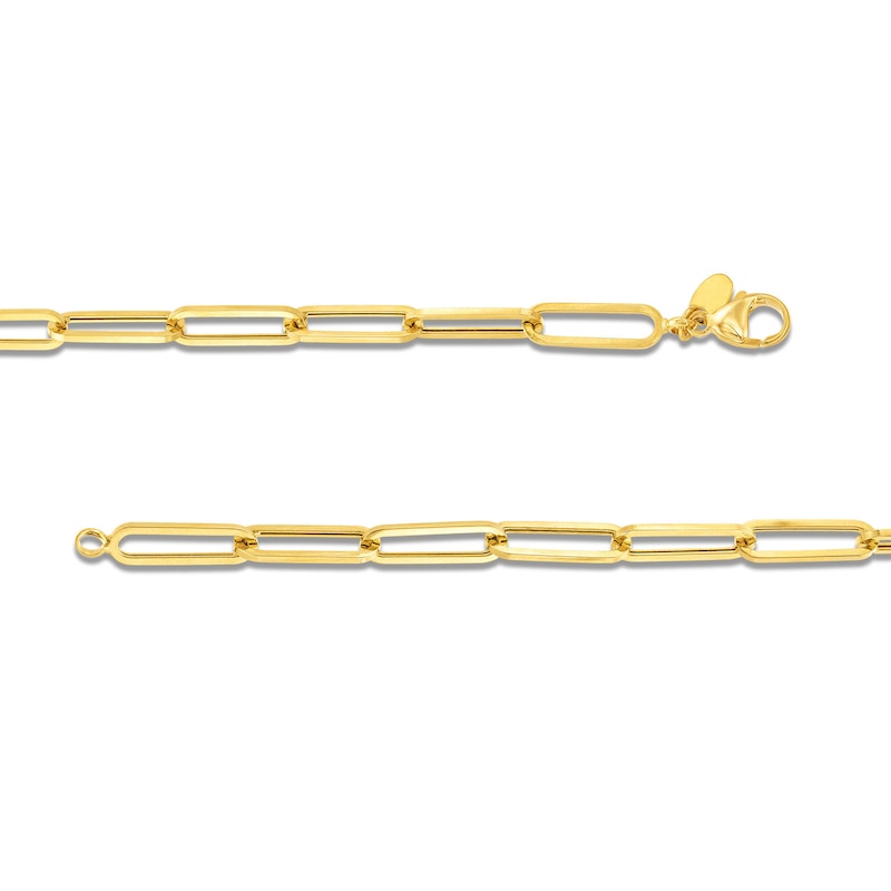Main Image 2 of 5.6mm Paper Clip Chain Necklace in Hollow 14K Gold - 22"
