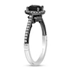 Thumbnail Image 2 of Enchanted Disney Villains Maleficent 1-1/6 CT. T.W. Black and White Diamond Frame Engagement Ring in 14K White Gold