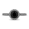 Thumbnail Image 4 of Enchanted Disney Villains Maleficent 1-1/6 CT. T.W. Black and White Diamond Frame Engagement Ring in 14K White Gold