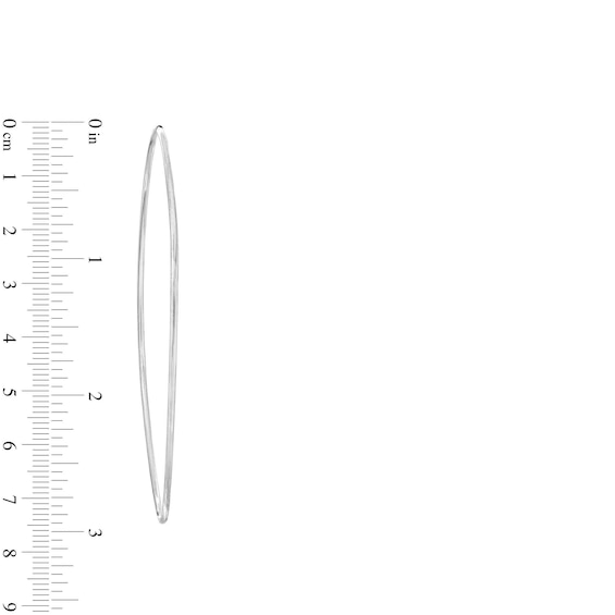 60mm Endless Hoop Earrings in Hollow 10K White Gold