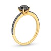 Thumbnail Image 3 of 1-1/3 CT. T.W. Black Diamond Engagement Ring in 14K Gold
