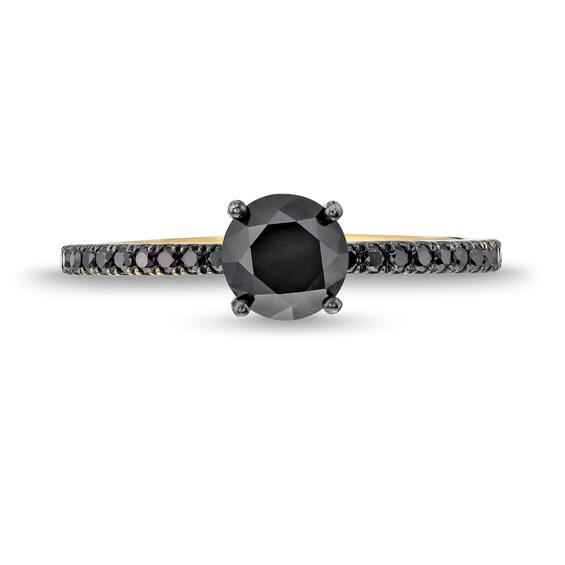1-1/3 CT. T.w. Black Diamond Engagement Ring in 14K Gold
