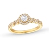 Thumbnail Image 1 of 3/4 CT. T.W. Diamond Frame Twist Shank Engagement Ring in 14K Gold