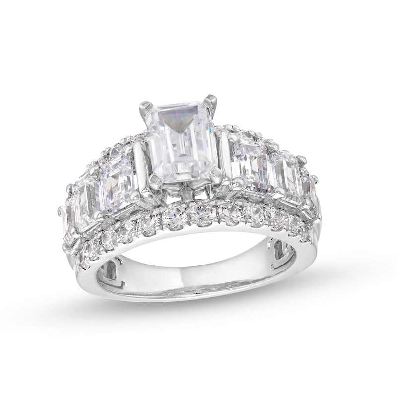 Main Image 1 of 5 CT. T.W. Emerald Certified Lab-Grown Diamond Engagement Ring in 14K White Gold (F/VS2)