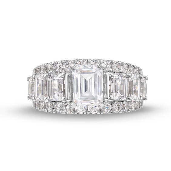 5 CT. T.w. Emerald Certified Lab-Grown Diamond Engagement Ring in 14K White Gold (F/Vs2)