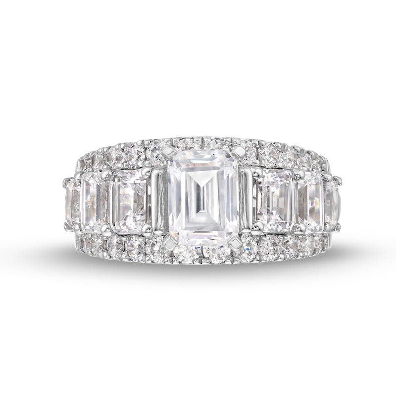 Main Image 4 of 5 CT. T.W. Emerald Certified Lab-Grown Diamond Engagement Ring in 14K White Gold (F/VS2)