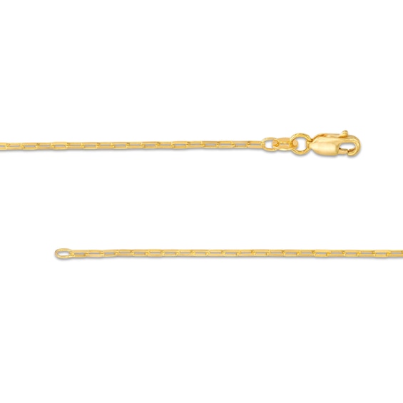 1.4mm Elongated Box Chain Necklace in Solid 14K Gold - 16"