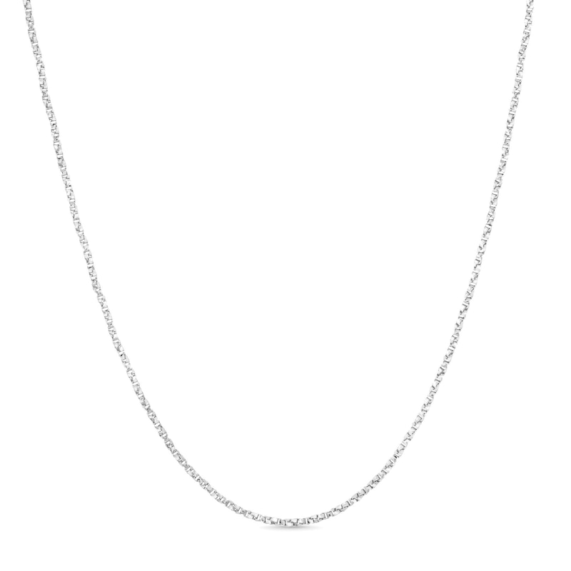 Main Image 1 of 1.1mm Twist Box Chain Necklace in Solid 14K White Gold - 18"